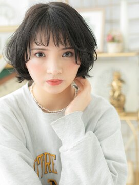 カバーヘア ブリス 戸田公園西口店(COVER HAIR bliss) オン眉くせ毛風マッシュボブショートTb4戸田公園20代30代40代