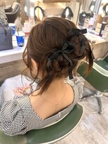 ヘアメイク エンカレッジ(HAIR MAKE encourage)&nbsp;カチモリ/ツインお団子アップ/アップアレンジ