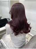 【くびれヘア×ピンクブラウン】