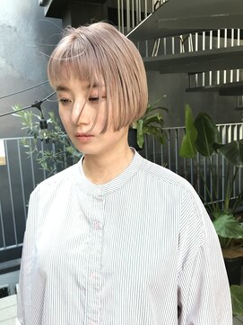 パープル(PURPLE) ミニボブ☆ハイトーン☆オン眉バング