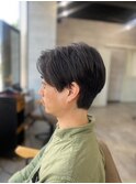 MEN'SHAIRアッシュブラックツーブロック
