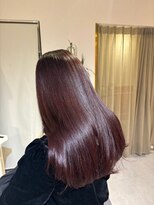 スペックホルダーミミ(Spec Holder mimi) ワインレッド 切りっぱなし ストレート