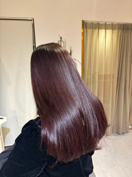 スペックホルダーミミ(Spec Holder mimi) ワインレッド 切りっぱなし ストレート