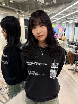 ユーフォリア 渋谷グランデ(Euphoria SHIBUYA GRANDE) ダークラベンダー　レイヤーカット　暗髪