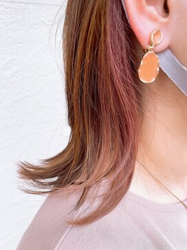 ヘアーロッジ(HAIR ROJJ) ピンクベージュインナーカラー