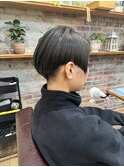 刈り上げアシメショート×ブルーアッシュ