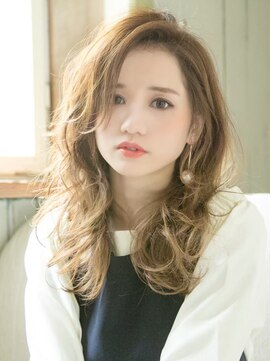 ロンド ルージュ 銀座店(Lond rouge) ウェーブミディアムメルティカラーxレイヤーカット韓国　銀座