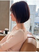 似合わせ ショート ボブ 30代 40代 小顔 新宿 ひし形 前上がり
