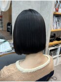 ぱつっとボブ×縮毛矯正