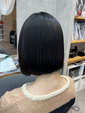 アトリエマイ 西新井東口店(MAI) ぱつっとボブ×縮毛矯正