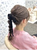 ポニーテール編みおろし/参列ヘア/前撮りヘア/アップヘア