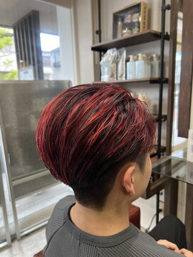 ハイパー(HYPER) レッドハイライト（メンズ/ハイライト/ブリーチ）