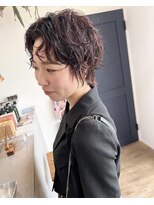 アーブル ヘアーアンドメイク(ARBRE) ラベンダーカラーショートパーマスタイル