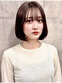 柔らかく揺れる＊大人可愛いシースルーボブ
