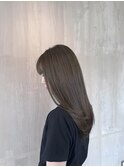 ブリーチなしワンカラー透明感オリーブベージュ