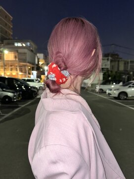 アンドスタイル(&style) ピンクカラー　ケアブリーチ　リタッチ