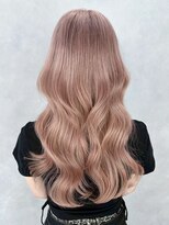 アルバム 池袋(ALBUM)&nbsp;ミルクティーブリーチホワイトベージュ韓国ヘアロング_ba558261