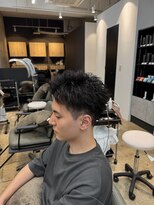 アロー 船橋店(AROH)&nbsp;MEN’S HAIR/ブルーブラック/フェザーパーマ/船橋