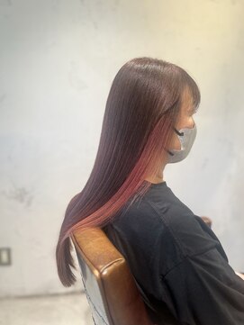 サンカリ 真法院店(SANKARI) 艶×インナーカラーで魅せる大人ロング