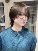 ショートウルフカット　ブリーチなしカラー　横浜 N