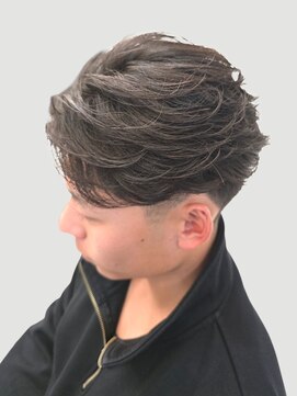 アノ 別府店(Ano.) フェザーパーマニュアンスパーマツーブロックメンズパーマ別府