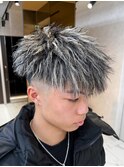ツイストマッシュホワイトメッシュパイルツイストパーマ