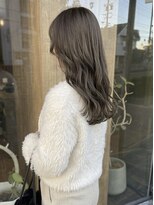 ニコリヘアワークス(nicori hair works)&nbsp;ロング×シアーベージュ×ウェーブ3
