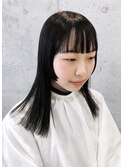 2段フェイスレイヤーのストレートスタイル