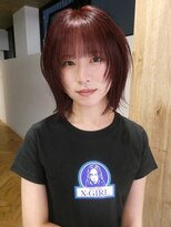 ディーン ジュスィ 栄店(DEAN JECY) ダブルカラーで作るCherry red×Bob layer