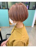 【cuzKLUB】コンパクトボブ×ピンクベージュ