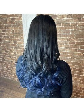 ヘアーデザイン ディードット(Hair design D.) ブルーグラデーション