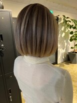 メリー オオサカ(Merly Osaka)&nbsp;コンパクトボブ×バレイヤージュ_透けるナチュラルベージュ_