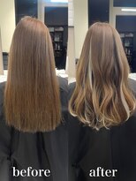 リリー(Lilley)&nbsp;【lilley 稲永麻衣】ハイライトエクステ+デザインカラー