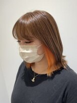 アズールサン 草加西口店(azule-sun)&nbsp;大人かわいいヘア　イヤリングカラー　ブラッドオレンジ /草加駅