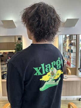 エム バイ ブローチェ(em by BROCHE) メンズ プードルパーマスタイル【パーマ/ウルフ/メンズカット】