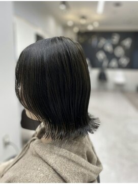 アデプト 北千住店(adept) ★小顔ココアベージュ黒髪クラゲヘアーオリーブグレー【北千住】