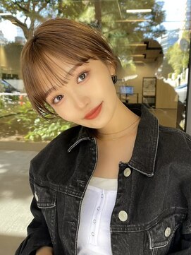 ギークス(GEEKS) 【GEEKS渋谷】耳かけショートボブ/シースルーバング/20代30代