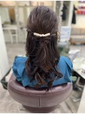 ハーフアップ