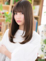 カバーヘア ブリス 川口(COVER HAIR bliss)&nbsp;大人かわいいレイヤーロングチャコールグレーc5川口20代30代40代