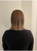 グラデーション/ボブ/ブリーチなし/ベージュ