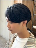 センターパートニュアンスパーマ韓国カルマパーマコンマヘア