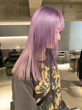 リール(rire) デザインカラーレイヤーカットウェットヘア夏オリーブベージュ