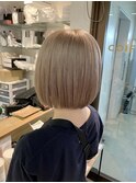長崎 ケアブリーチ ボブ ホワイトミルクティー