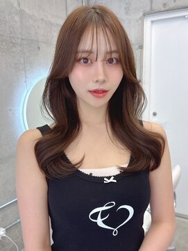 フォンズ(FONS) ベージュ　シースルー前髪　前髪カット　くびれヘア