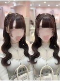 編み込みハーフツイン