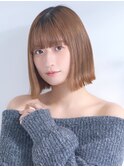【La fith】ケアブリーチ×切りっぱなしボブ×重めバング