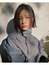 《ボブレイヤー・切りっぱなしボブ》顔周りをデザインして、トレンド感のあるボブ[渋谷]