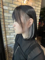 モナン 渋谷(Monan)&nbsp;タイトボブ×ホワイトイヤリングカラー
