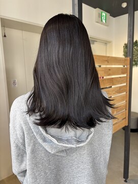 フリック 堺東店(FLICK) ダークグレー/韓国風/セミロング/堺東美容室