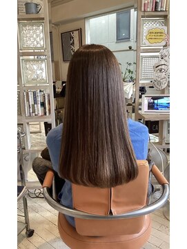 アシャ ヘアー ソリューション 神戸店(asha hair solution) イメチェン/ピンクベージュ/アンブレラカラー/前髪/摂津本山